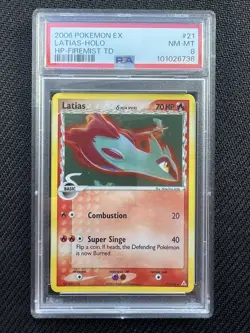 2006 POKEMON EX HOLON PHANTOMS FIREMIST THEME DECK #21 LATIAS-HOLO PSA 8 - Image 1