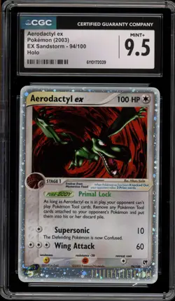 Pokemon Aerodactyl ex EX Sandstorm Holo Ultra Rare #94 CGC 9.5 - Image 1