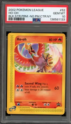 Pokemon Ho-Oh League Black Star Promo #52 PSA 10 Gem Mint - Image 1