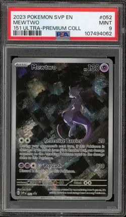 Pokemon Mewtwo 151 Ultra-Premium Coll. Promo SVP EN 052 PSA 9 Mint - Image 1