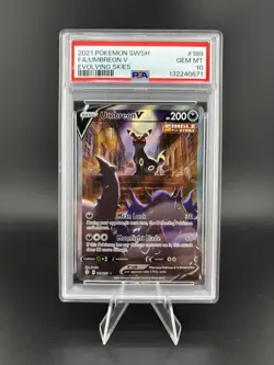 Pokemon Umbreon V Evolving Skies Full Alt Art #189 PSA 10 Gem Mint - Image 1