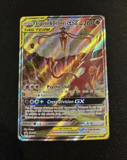 Pokemon Espeon & Deoxys GX tag team SM240 promo - Image 1
