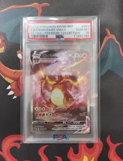 2022 Pokemon SWSH BSP FA Charizard VMax Ultra Premium Collection #261 PSA 10 - Image 1