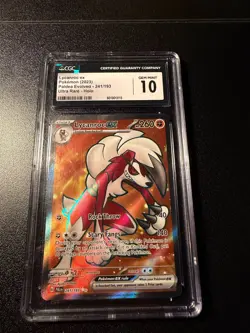 2023 POKEMON PAL EN-PALDEA EVOLVED ULTRA RARE #241 LYCANROC EX CGC 10 - Image 1