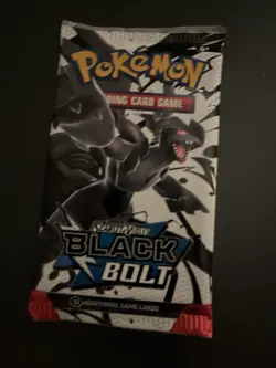 Heavy 22.77g Pokemon TCG SV 10.5 Black Bolt Booster Pack Sealed! - Image 2