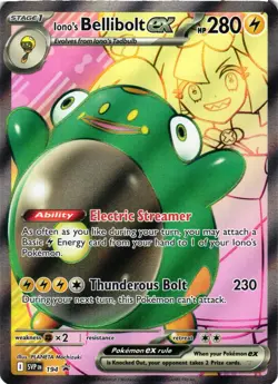 Pokemon TCG Ionos Bellibolt EX SVP 194 Journey Together Black Star Promo NM - Image 1