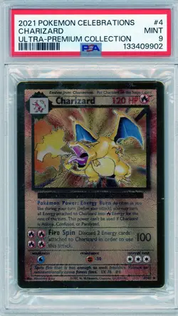 2021 Pokemon Celebrations Ultra Premium Collection Charizard #4 PSA 9 Mint - Image 1