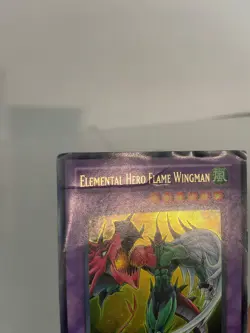 Elemental Hero Flame Wingman 1st Edition TLM-EN035 Ultra Rare - DAMAGE - Image 3