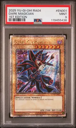Dark Magician RA04-EN001 1st Edition QCR Yugioh PSA 9 *436 - Image 1