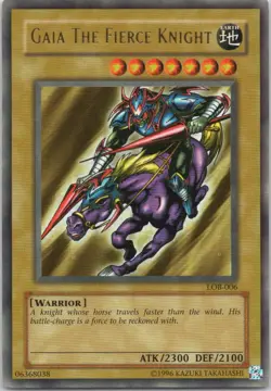 1996 TCG UNLIMITED GAIA THE FIERCE KNIGHT HOLO RARE #LOB-006 - Image 1