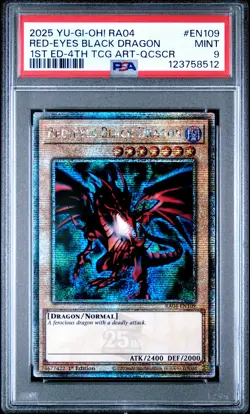 Red-eyes Black Dragon RA04-EN109 1st Edition-4th QCR Yugioh PSA 9 *512 - Image 1