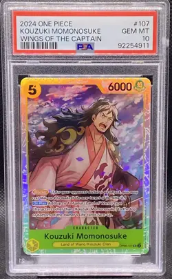 💎🔥 2024 One Piece English Kouzuki Momonosuke SR PSA 10 Wings Of The Captain - Image 1
