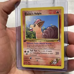Pokemon Card - Blaine's Vulpix Gym Heroes 1st Edition 65/132 Common LP+ Vtg WOTC - Image 2