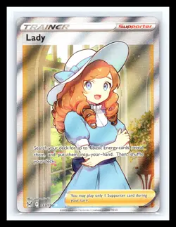 💥 Pokemon Card - Lady Lost Origin 193/196 Ultra Rare Full Art SWSH Holo Trainer - Image 1