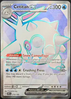 NM Cetitan EX Full Art Ultra Rare Holo 210/182 Destined Rivals Card Pokemon TCG - Image 2