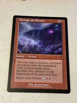 mtg retro frame Through the Breach, Innistrad Remastered, unplayed - Image 1