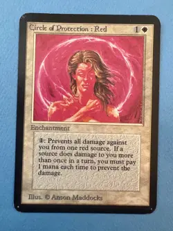 MTG Alpha Edition, Circle of Protection Red! 1993 Vintage Magic! - Image 1