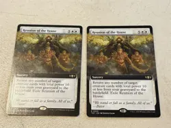 2 x mtg borderless Reunion of the House, Tarkir Dragonstorm commander, unplayed - Image 1