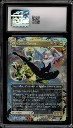 Magic MTG Gwen Stacy Spider-Man Mythic Rare Foil Borderless #0202 CGC 10 - Image 2