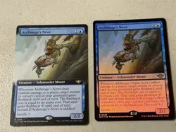 2 x mtg Archmage's Newt, 1 borderless, 1 foil, Outlaws of Thunder Junction - Image 1