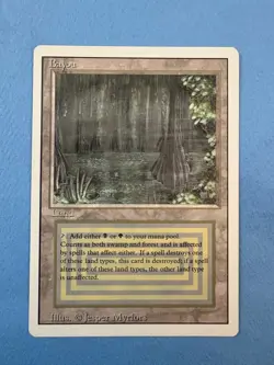 MTG Revised Edition Bayou Dual Land! 1994 Vintage Magic! - Image 1