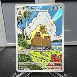 Pokemon TCG Alolan Dugtrio Card 208/191 Surging Sparks Illustration Rare - Image 1