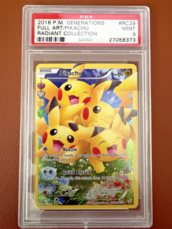 PSA 9 Pikachu RC29/RC32 Pokemon Generations Radiant Collection Full Art Alt Art - Image 1