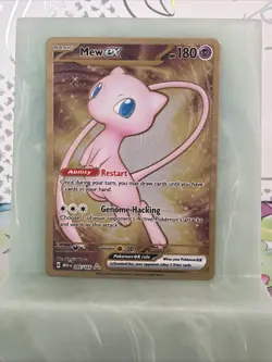 Pokemon Mew EX TCG Metal Scarlet & Violet 151 Gold Hyper Rare Card 205/165 - Image 1
