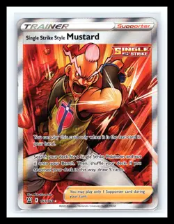 💥 Single Strike Style Mustard 163/163 Pokemon Battle Styles Full Art Rare Holo - Image 1