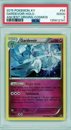 2015 Pokemon XY Ancient Origins Gardevoir Holo Cosmos #54 PSA 2 - Image 1