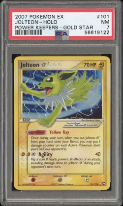 2007 Pokemon Ex Power Keepers Jolteon-Holo #101 NM PSA 7 - Image 1
