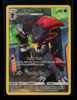 Weavile (Secret) 238/236 Secret Rare Holo SM - Cosmic Eclipse Pokemon Card - Image 1