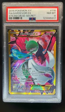 2016 Pokemon XY Steam Siege Gardevoir EX #116/114 PSA 8 - Image 1