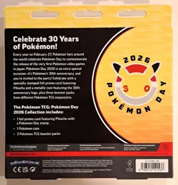 Pokemon Day 2026 Collection 30th Anniversary Promo W/ Coin Sealed In Hand - Image 2