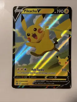 2021 Pokemon Celebrations Pikachu V SWSH143 Black Star Promo - Image 1