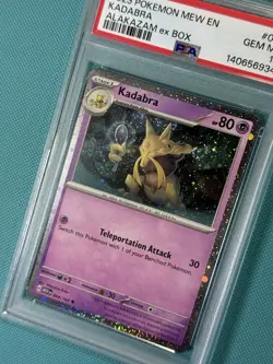 SWIRL Kadabra PSA 10 Holo 151 Promo 064/165 Alakazam ex Box Pokemon Card - Image 2
