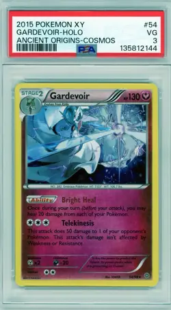 2015 Pokemon XY Ancient Origins Gardevoir Holo Cosmos #54 PSA 3 - Image 1