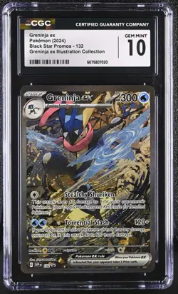 POKEMON CGC 10 Greninja ex 132 SVP132 Black Star Promo SIR *7020 - Image 1