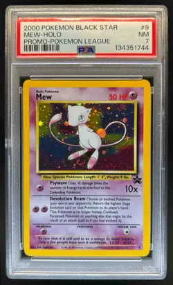 1999 Pokemon Wizards Black Star Promos Mew #8 PSA 7 - Image 1