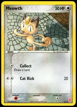 Pokemon - Meowth - EX Trainer Kit 2: Plusle & Minun - 4/12 - NM/M - Image 1