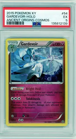 2015 Pokemon XY Ancient Origins Gardevoir Holo Cosmos #54 PSA 5 - Image 1