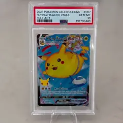 2021 Pokemon Celebrations 007/025 Flying Pikachu VMAX Full Art PSA 10 - Image 3