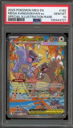 Pokemon Mega Kangaskhan ex Mega Evolution Special Illustration Rare #182 PSA 10 - Image 1