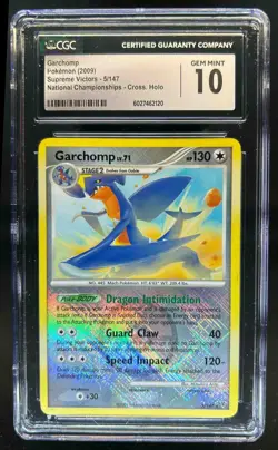 2009 Pokemon Garchomp Supreme Victors National Championship Cross Holo #5 CGC 10 - Image 1