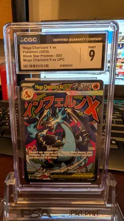 MEGA CHARIZARD X EX Black Star Promo 023 CGC 9 MINT 2025 Pokemon UPC - Image 1