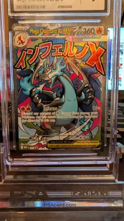 MEGA CHARIZARD X EX Black Star Promo 023 CGC 9 MINT 2025 Pokemon UPC - Image 2
