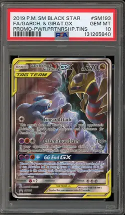Pokemon Garchomp & Giratina GX Power Partnership Tin Full Art Promo SM193 PSA 10 - Image 1
