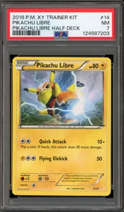 Pokemon Pikachu Libre XY Trainer Kit Half Deck #14 PSA 7 - Image 1