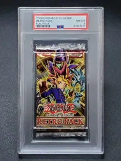 2008 Yugioh RP01 Retro Pack 1 Booster Pack PSA 8 Near Mint-Mint - Image 1