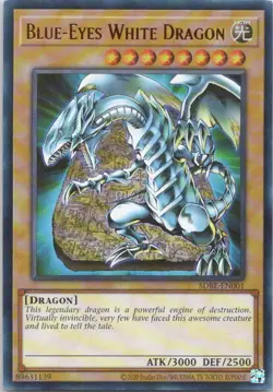 1996 TCG UNLIMITED BLUE-EYES WHITE DRAGON HOLO RARE #SDBE-EN001 - Image 1